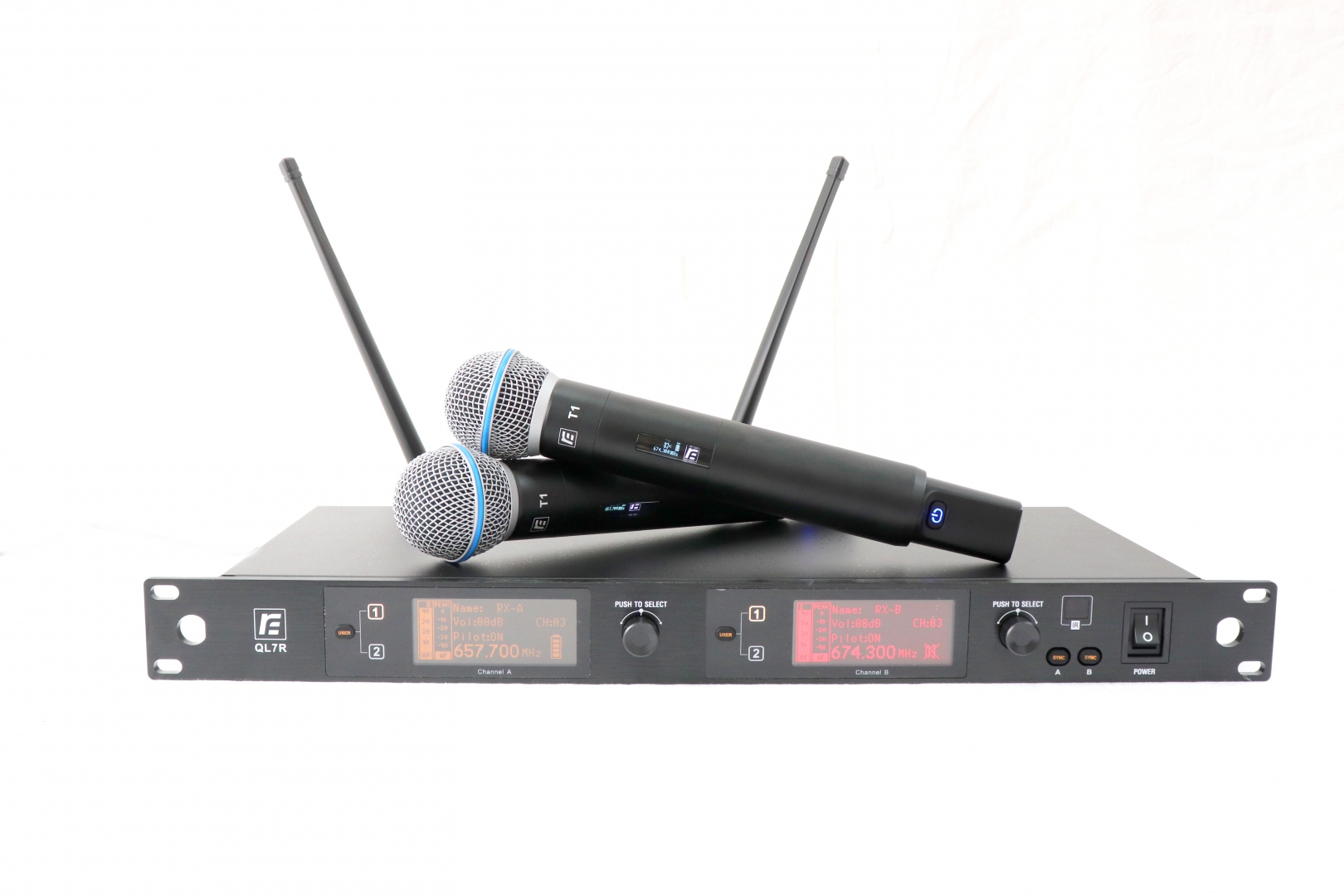 RFIntell QL7R/T1-A 651,800-683,400 МГц 2-канальная радиосистема с 2-мя ручными микрофонами в Балашове
